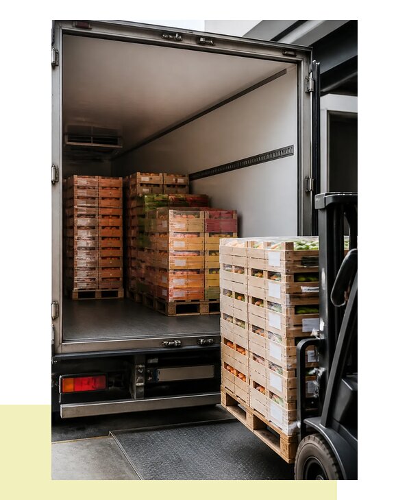 Перевозка сельхозпродукции на паллетах с доставкой в Калининград
